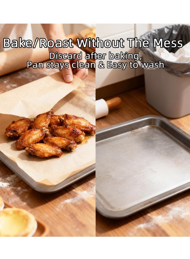 100 Pcs 12"x 16" Parchment Paper Sheets, No-Stick & No-Leak Unbleached Baking Paper, Baking paper Sheets for Oven, Air Fryer, Microwave,Cookies - Image 4